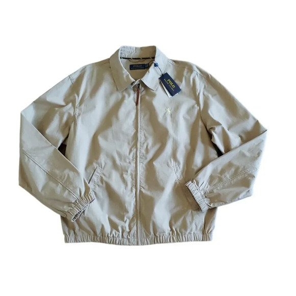Polo Ralph Lauren Men's Classics Khaki Solid Bayport Windbreaker Cotton Jacket